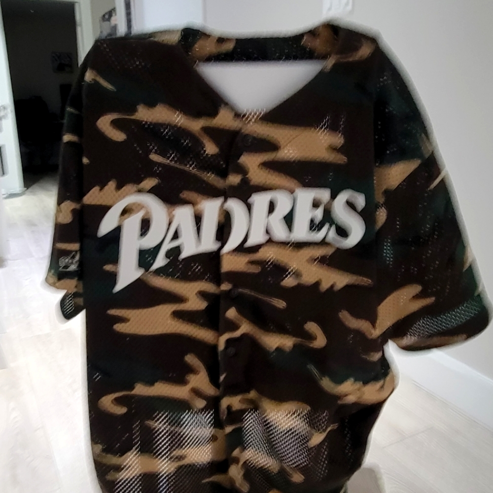 Camo Padres baseball jersey